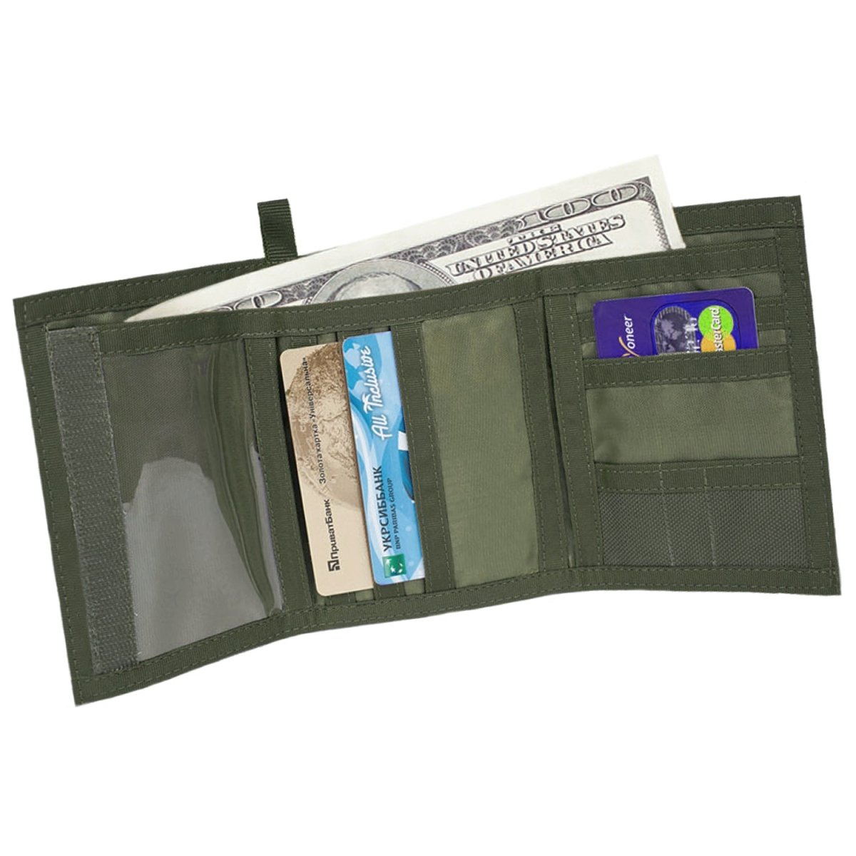 Chameleon Tactical Trifold Wallet – Military - Grade Nylon, Slim Front Pocket Design, ID & Coin Holder, Water - Resistant Gear for Men - Olive - Leather Wallet for Men | Chameleon Wallets