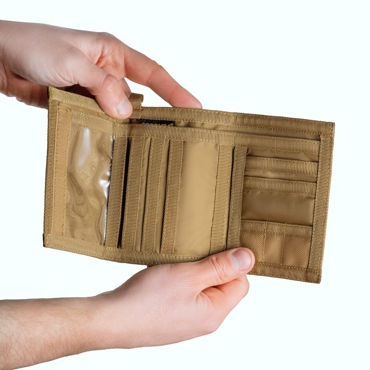 Chameleon Tactical Trifold Wallet – Military - Grade Nylon, Slim Front Pocket Design, ID & Coin Holder, Water - Resistant Gear for Men - Coyote - Leather Wallet for Men | Chameleon Wallets