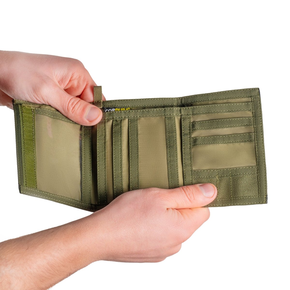 Chameleon Tactical Trifold Wallet - Grass - Leather Wallet for Men | Chameleon Wallets
