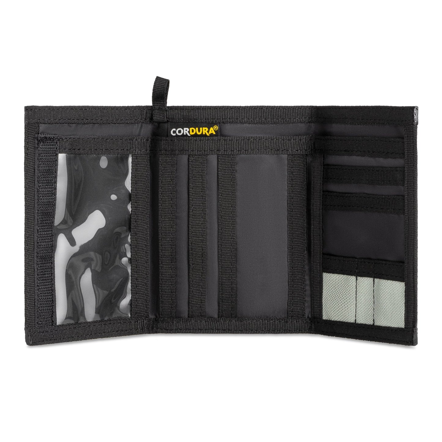 Chameleon Velcro Trifold Mens Wallet - Military Tactical Men Wallets - ID Card Holder - Canvas Thin Front Pocket Travel Wallet - Coin Zipper Pocket - Light Grey - Leather Wallet for Men | Chameleon Wallets