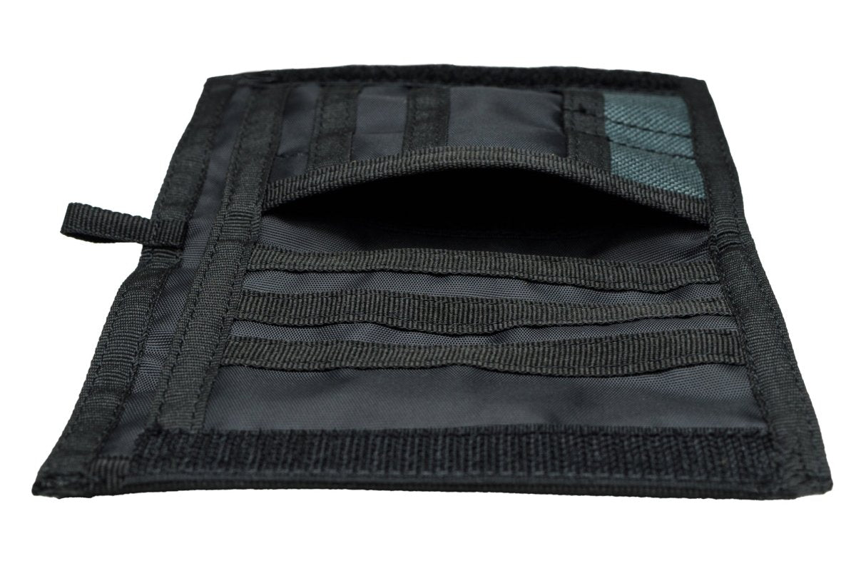 Chameleon Velcro Bifold Mens Wallet - Military Tactical Men Wallet - Canvas Thin Front Pocket Travel Bi - Fold Wallet - Best Nylon Travel Pouch - Grey - Leather Wallet for Men | Chameleon Wallets