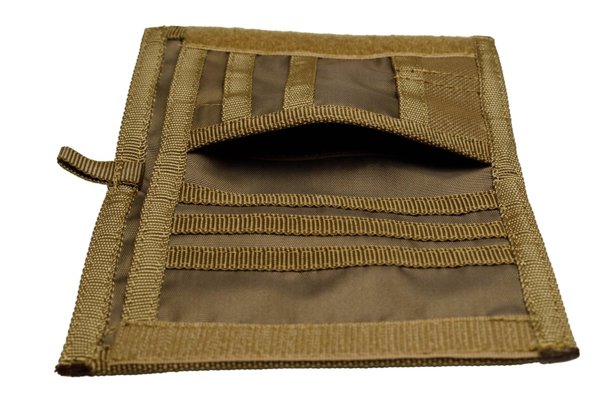 Chameleon Velcro Bifold Mens Wallet - Military Tactical Men Wallet - Canvas Thin Front Pocket Travel Bi - Fold Wallet - Best Nylon Travel Pouch - Coyote - Leather Wallet for Men | Chameleon Wallets