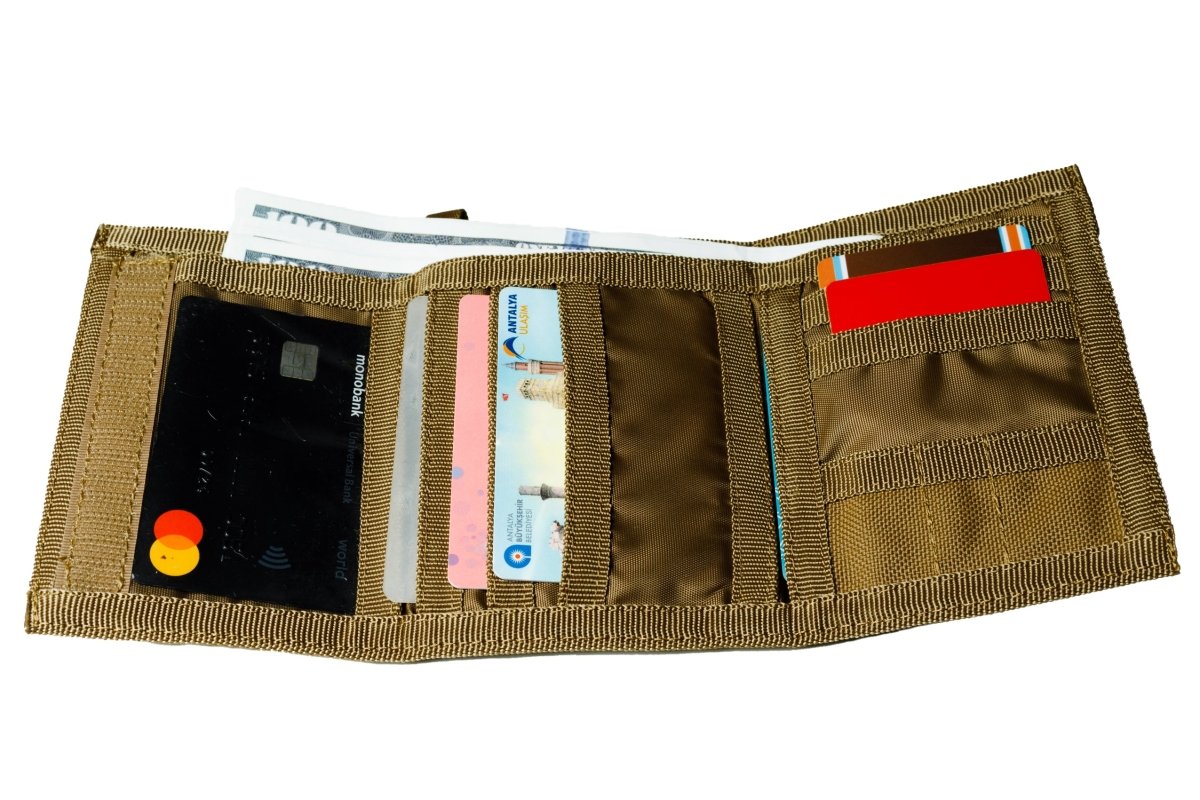 Chameleon Tactical Trifold Wallet – Coyote - Leather Wallet for Men | Chameleon Wallets