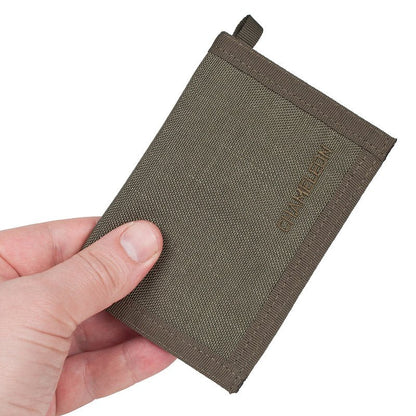 Chameleon Velcro Bifold Mens Wallet - Military Tactical Men Wallet - Canvas Thin Front Pocket Travel Bi - Fold Wallet - Best Nylon Travel Pouch - Olive - Leather Wallet for Men | Chameleon Wallets