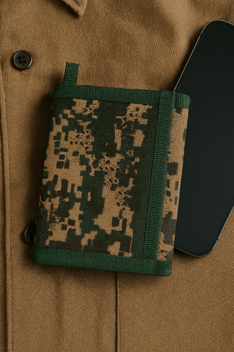 Chameleon Trifold Tactical Wallet – WoodLand - Leather Wallet for Men | Chameleon Wallets