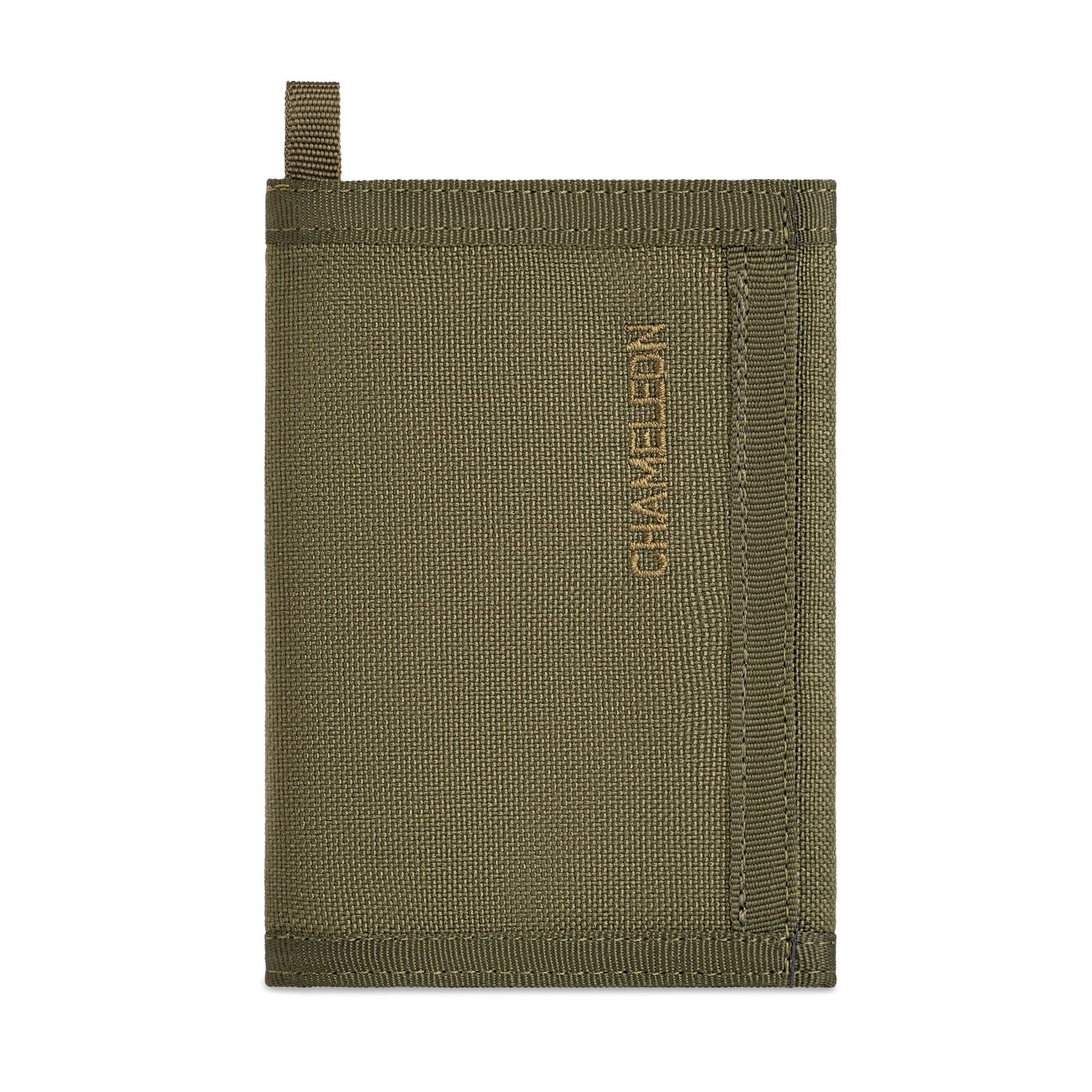 Chameleon Velcro Trifold Mens Wallet - Military Tactical Men Wallets - ID Card Holder - Canvas Thin Front Pocket Travel Wallet - Coin Zipper Pocket - Olive - Leather Wallet for Men | Chameleon Wallets