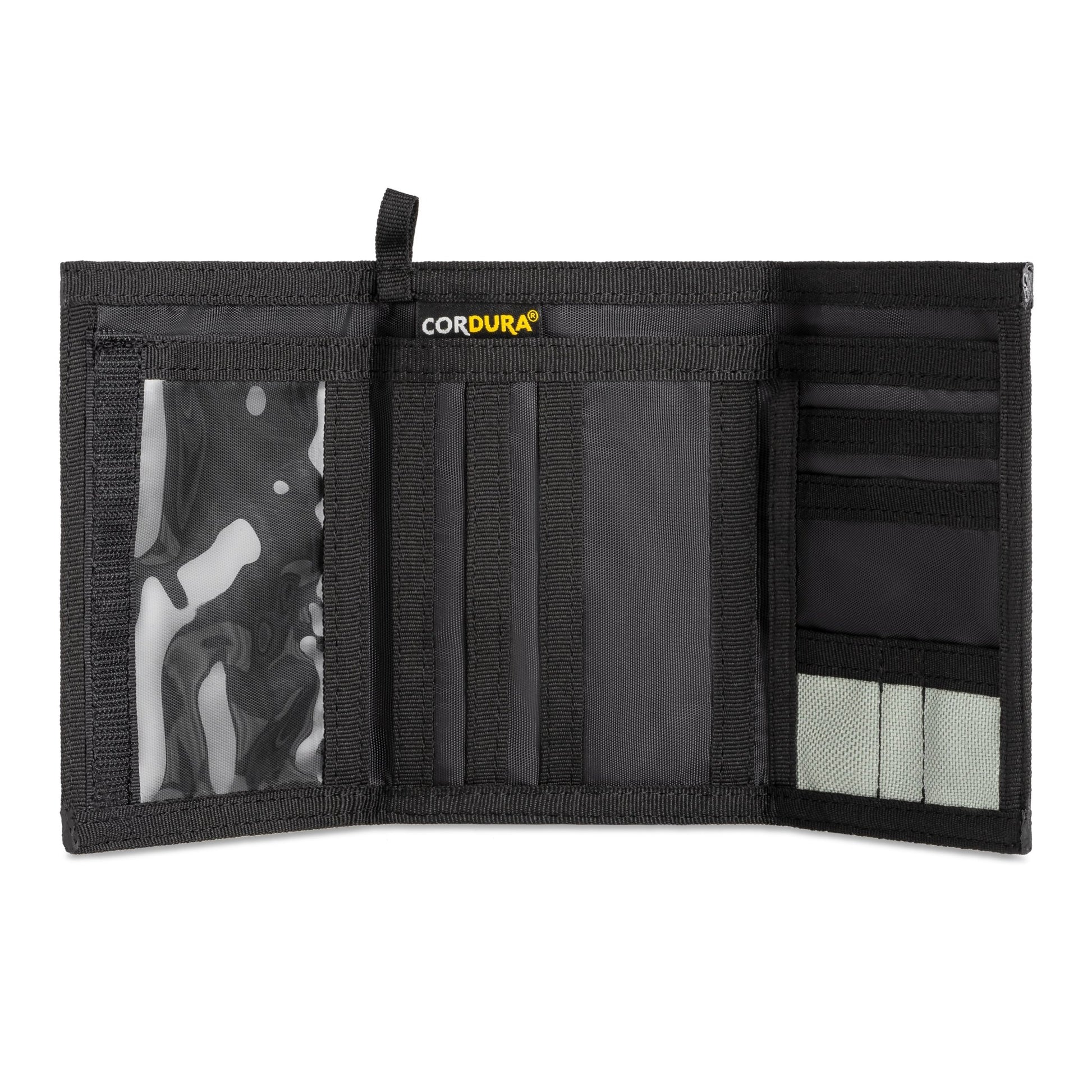 Chameleon Velcro Trifold Mens Wallet - Military Tactical Men Wallets - ID Card Holder - Canvas Thin Front Pocket Travel Wallet - Coin Zipper Pocket - Light Grey - Leather Wallet for Men | Chameleon Wallets