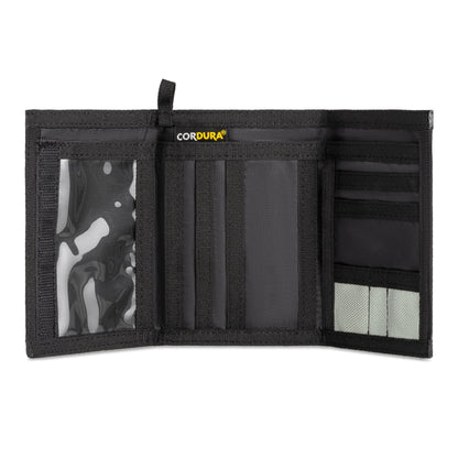 Chameleon Velcro Trifold Mens Wallet - Military Tactical Men Wallets - ID Card Holder - Canvas Thin Front Pocket Travel Wallet - Coin Zipper Pocket - Light Grey - Leather Wallet for Men | Chameleon Wallets