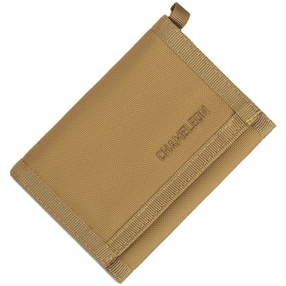Chameleon Tactical Trifold Wallet – Military - Grade Nylon, Slim Front Pocket Design, ID & Coin Holder, Water - Resistant Gear for Men - Coyote - Leather Wallet for Men | Chameleon Wallets