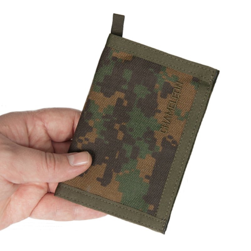 Chameleon Velcro Bifold Mens Wallet - Military Tactical Men Wallet - Canvas Thin Front Pocket Travel Bi - Fold Wallet - Best Nylon Travel Pouch - Morpat - Leather Wallet for Men | Chameleon Wallets